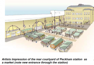 Artist impression of Peckham Rye Lane square