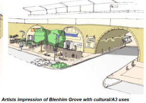 Artist impression of Peckham Rye Lane square