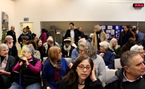 A crowd beginning to gather for the Community Council Meeting, Wed 11 Feb