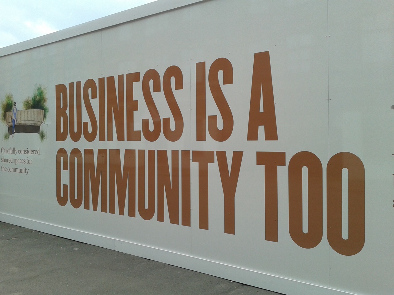 This is how developers advertise their scheme on the fences around Battersea Power Station