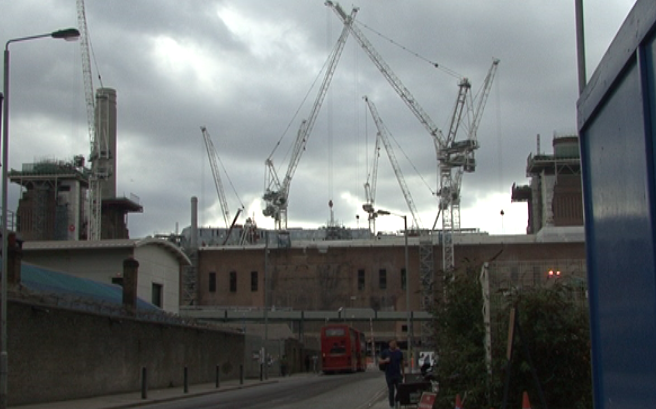 Battersea Power Station and the unexpected demolition of the East wall.
